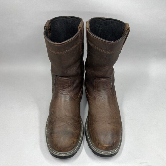 Wolverine Floorhand Boots Men's Size 12 Brown Leather 10” Waterproof Wellington - Picture 3 of 10